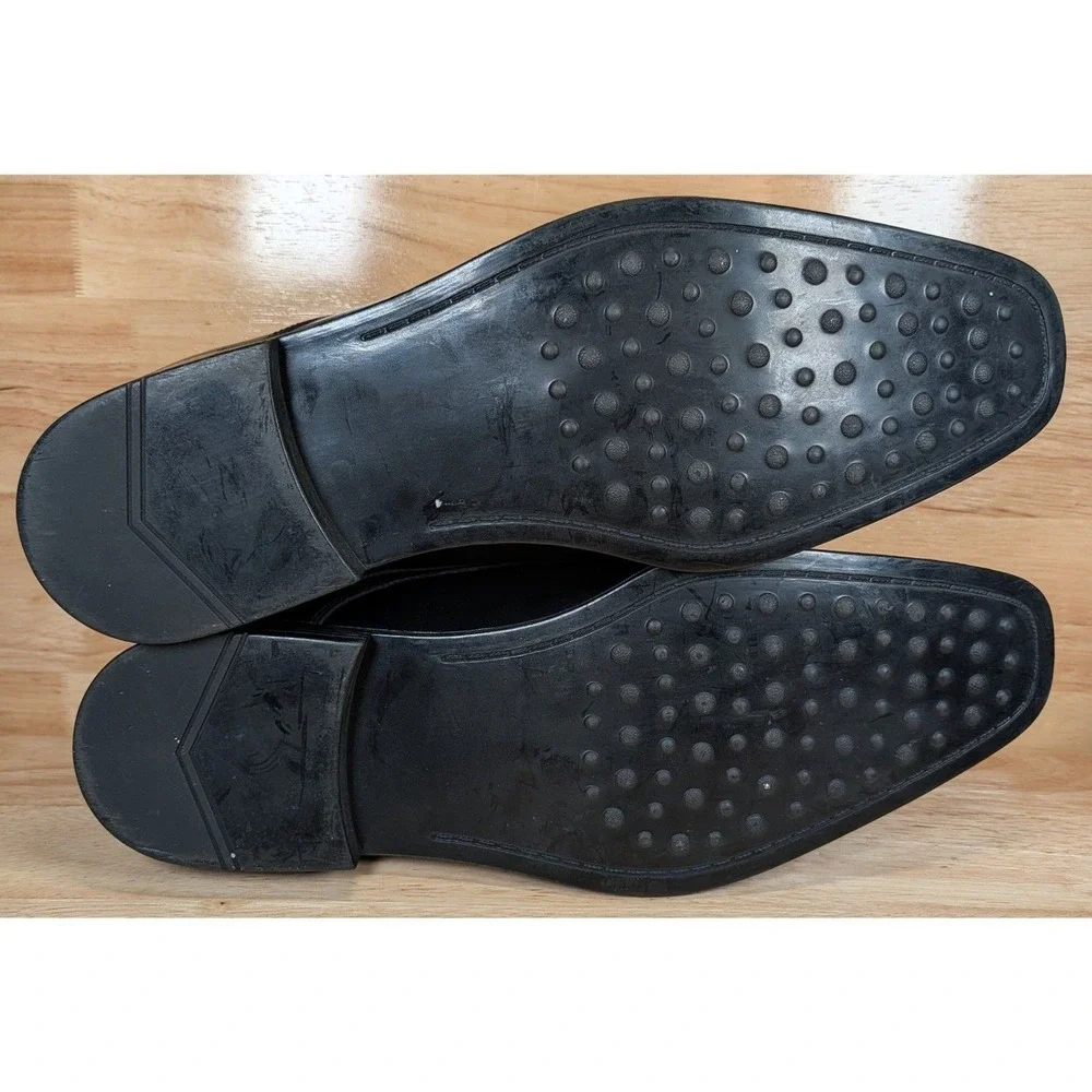 Aston Grey Harlan Men's 13 Black Leather Oxford Dress Shoes Lace Up Business